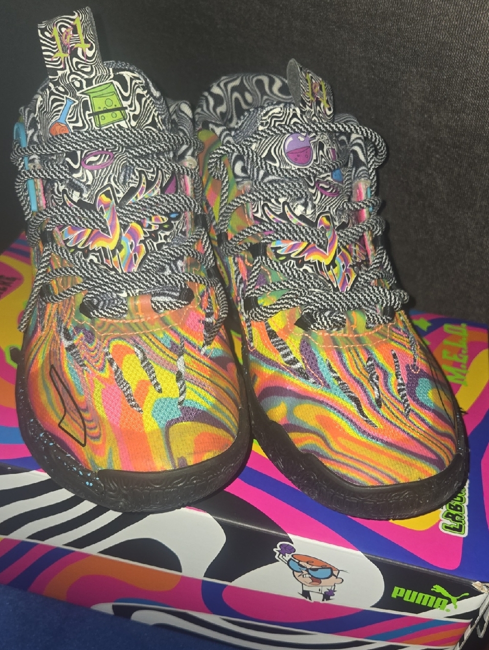 Puma Kids - Melo  Dexter's Laboratory. Worn 3x Size 6.5 kids 8 women
